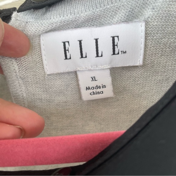 Elle Flocked Dot Crewneck Sweater Size XL - Picture 4 of 12